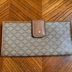 Celine Paris Macadam long kisslock billfold/ checkbook holder